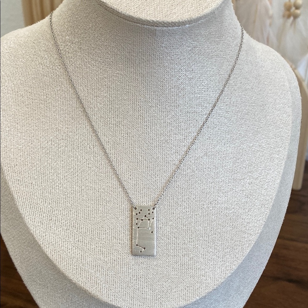 New Hespera Silver Sagittarius Constellation Charm Necklace